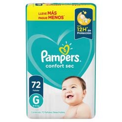 Pañales Pampers Confort Sec G 72 un