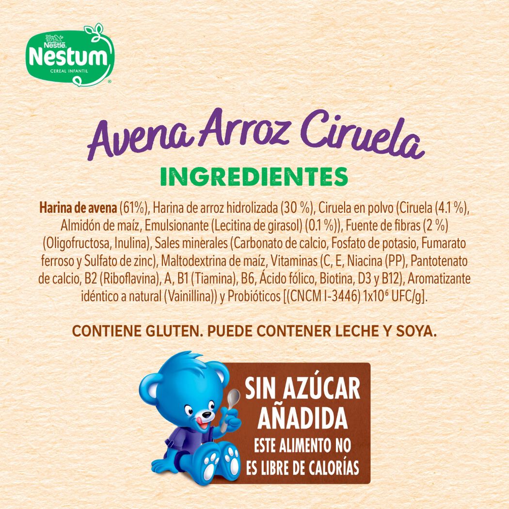 Cereal Infantil Nestum Avena Arroz Ciruela 270 g, , large image number 4