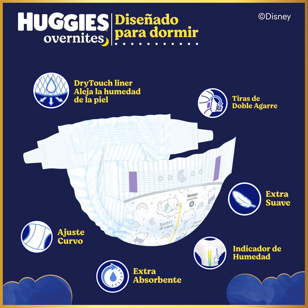 Pa&ntilde;al Huggies Nocturno Overnites XXG 21 Unidades, , large image number 1