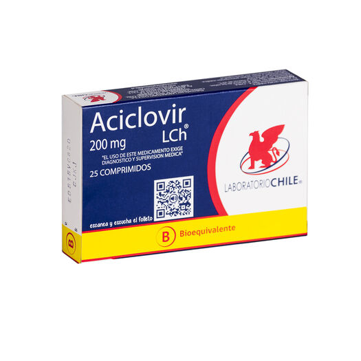 Aciclovir 200 mg Caja 25 Comp. CHILE, , large image number 0