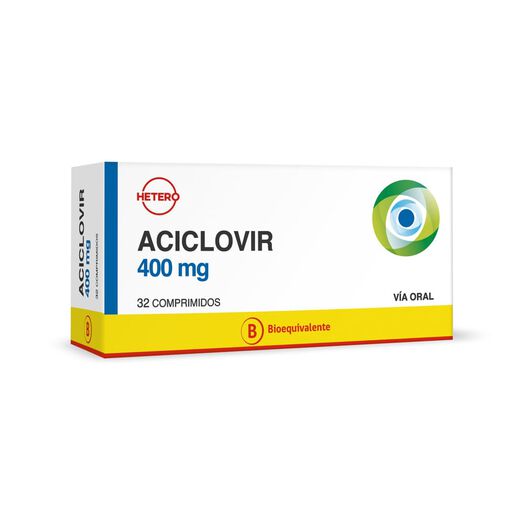 Aciclovir 400 mg x 32 Comprimidos SEVEN PHARMA CHILE SPA, , large image number 0