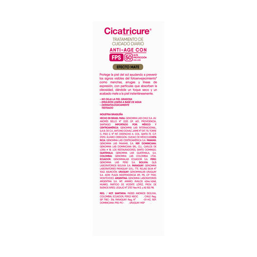 Cicatricure Crema Anti-Age FPS 50 Efecto Mate 40 G, , large image number 3