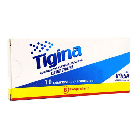 Tigina 500 mg x 10 Comprimidos Recubiertos, , large image number 0