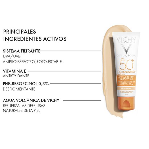 Protector Solar Rostro Capital Soleil Antimanchas 3 En 1 Fps 50+ 50 Ml, , large image number 2