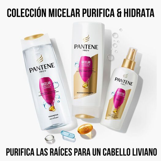 Pantene Pack Micelar Purifica & Hidrata Shampoo 400 mL+ Acondicionador 400 mL x 1 Pack, , large image number 2