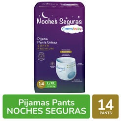 Pa&ntilde;ales Pijamas Pants Noches Seguras 27-57 kg L/XL x 14 unidades
