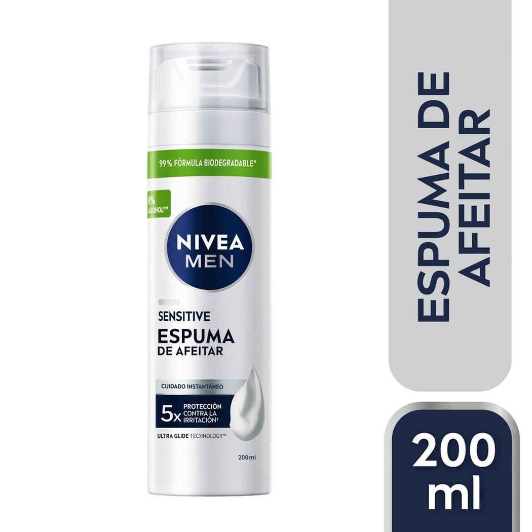 Espuma de Afeitar Nivea For Men Sensitive 200 mL, , large image number 0