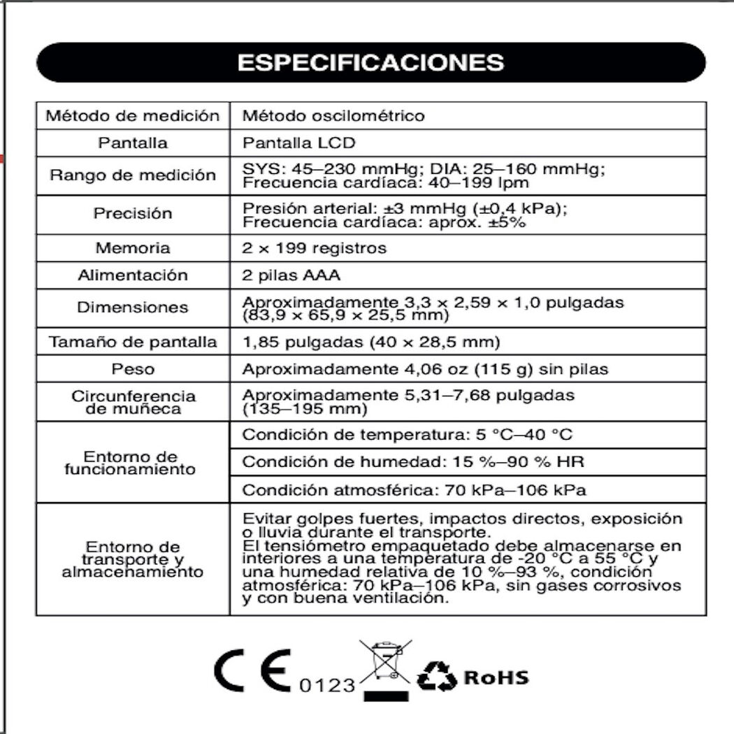 Tensi&oacute;metro Digital de Mu&ntilde;eca Recovery, , large image number 3