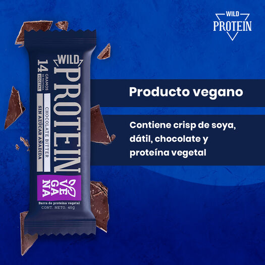 Wild Protein Vegan Chocolate Bitter 45g, , large image number 2