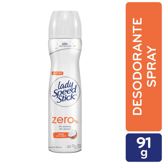 Desodorante En Spray Lady Speed Stick Zero% Coconut 91 G, , large image number 0
