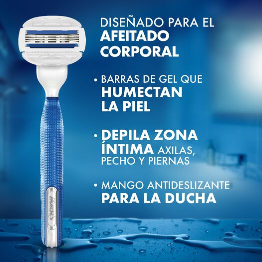 Gillette Mach3 Cuerpo Repuesto Máquina de Afeitar, Humectante 2 Un, , large image number 1