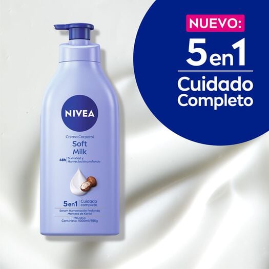 CREMA CORPORAL NIVEA SOFT MILK PIEL SECA 1000ML, , large image number 4