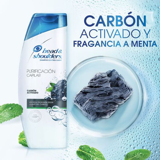 Head & Shoulders Pack Shampoo Charcoal Purificación Capilar 375 mL x 1 Pack, , large image number 3
