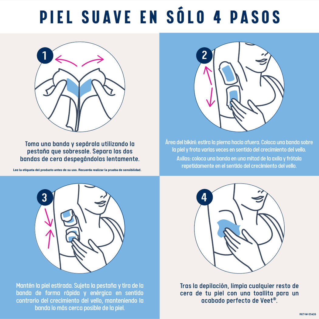 Banda Depilatoria Veet Axila Bikini Corporal 16 un, , large image number 3