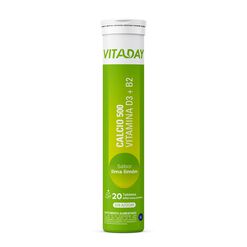 Calcio 500 + Vitamina D3 + B2 Sabor Lima Lim&oacute;n x 20 tabletas efervescentes