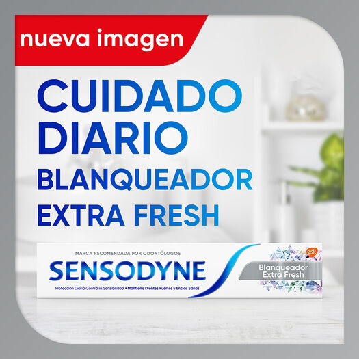 Sensodyne Blanqueador Extra Fresh Crema Dental de uso diario para dientes sensibles, 90g, , large image number 4