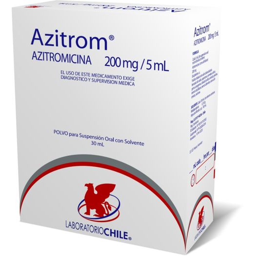 Azitrom 200 mg/5 mL x 30 mL Polvo para Suspensión Oral con Solvente, , large image number 0