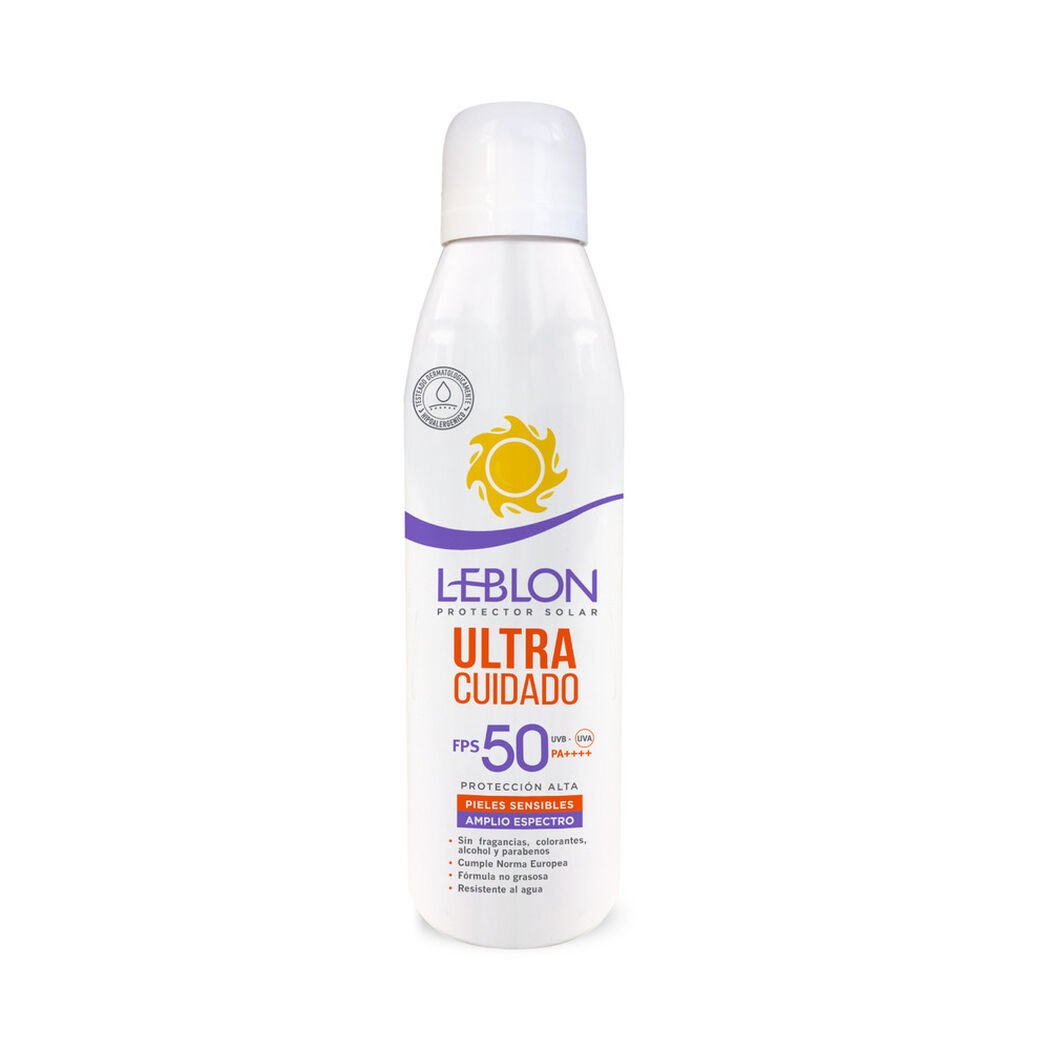 Protector Solar Leblon Spray Ultra Cuidado Pieles Sensibles FPS 50+ 190 g, , large image number 0
