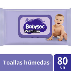 Babysec Toallitas Humedas Premium x 80 Unidades