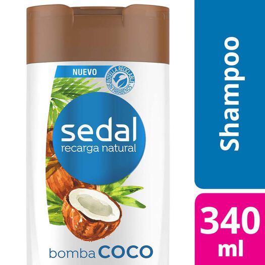 Sedal Shampoo Bomba Coco x 340 mL, , large image number 0