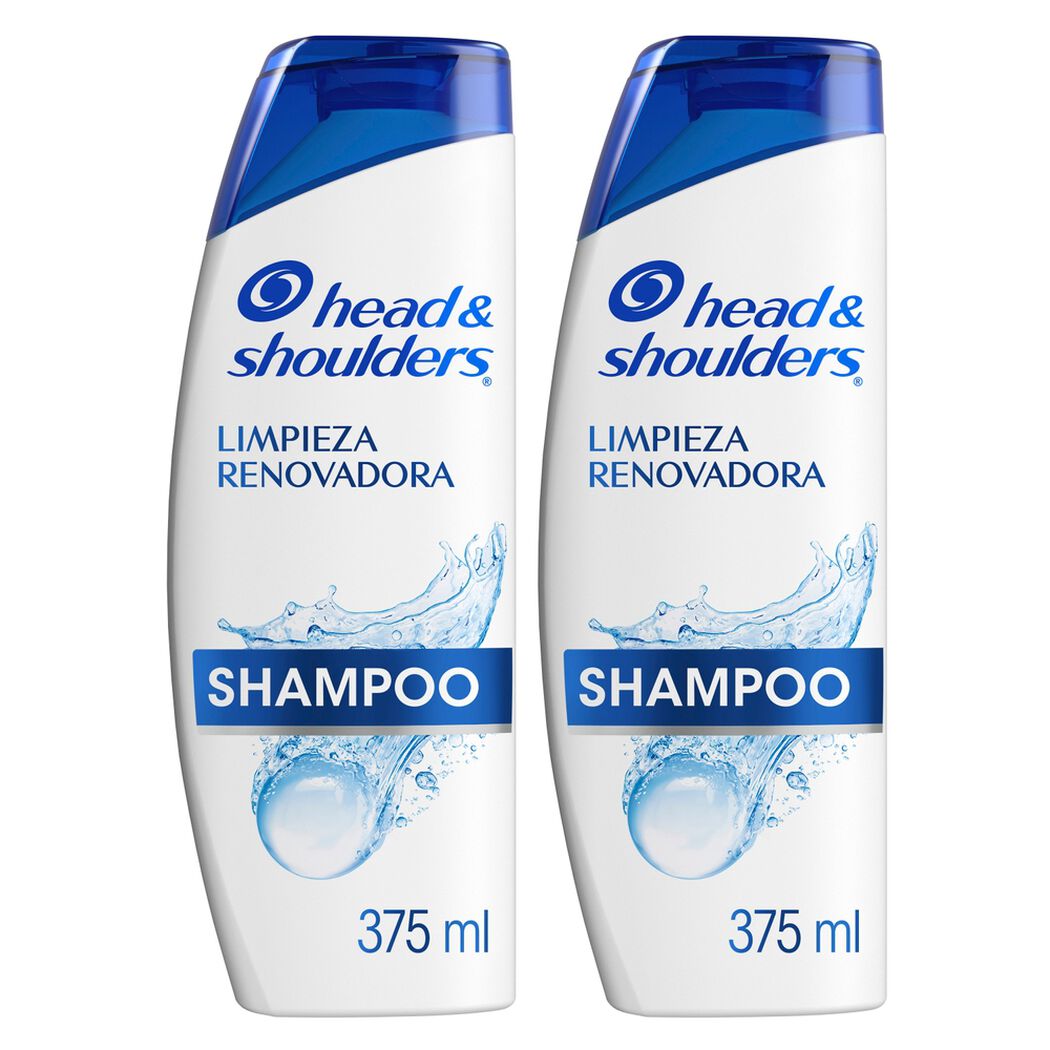 Shampoo Head & Shoulders Limpieza Renovadora 375 mL 2 un, , large image number 0