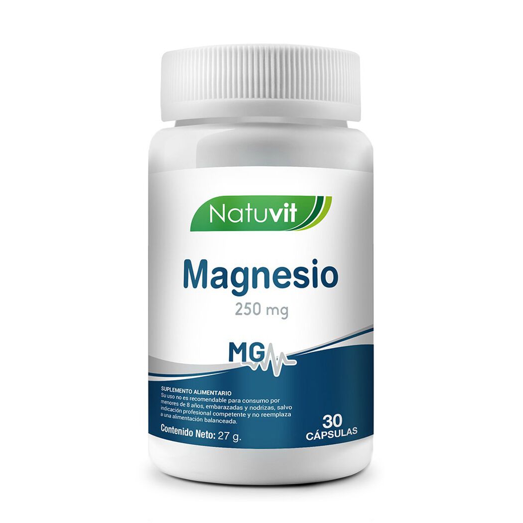 Natuvit Magnesio 250 Mg 30 Cápsulas, , large image number 0