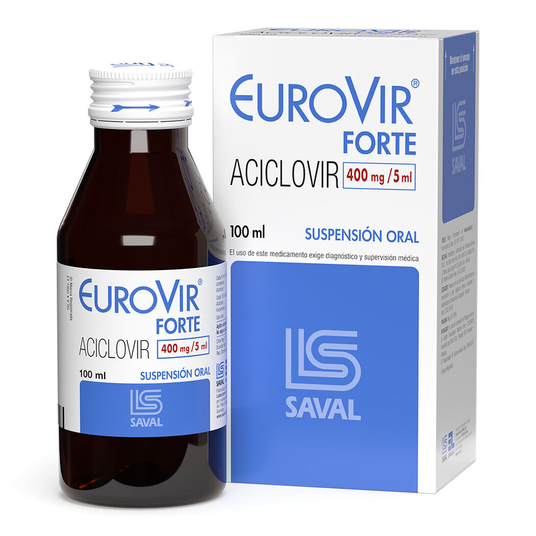 Eurovir Forte 400 mg/5 mL x 100 mL Suspensión Oral, , large image number 0
