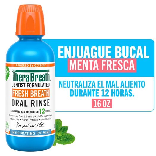 Enjuague Bucal Therabreath Icy Mint 473 mL, , large image number 1