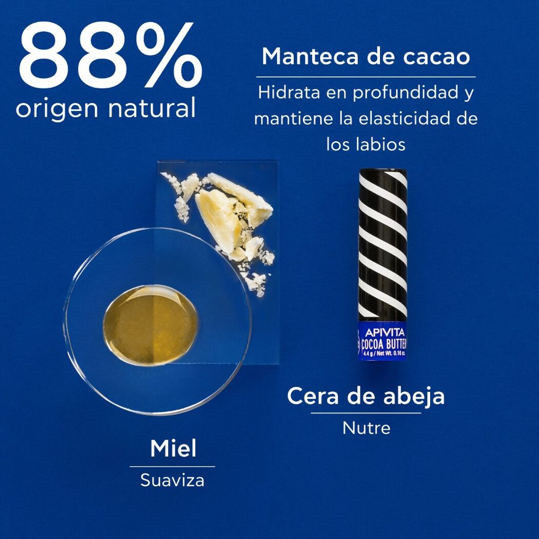B&aacute;lsamo Labial con Manteca de Cacao SPF20 4,4g Apivita, , large image number 2