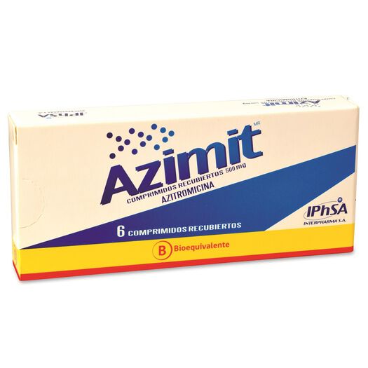 Azimit 500 mg x 6 Comprimidos Recubiertos, , large image number 0