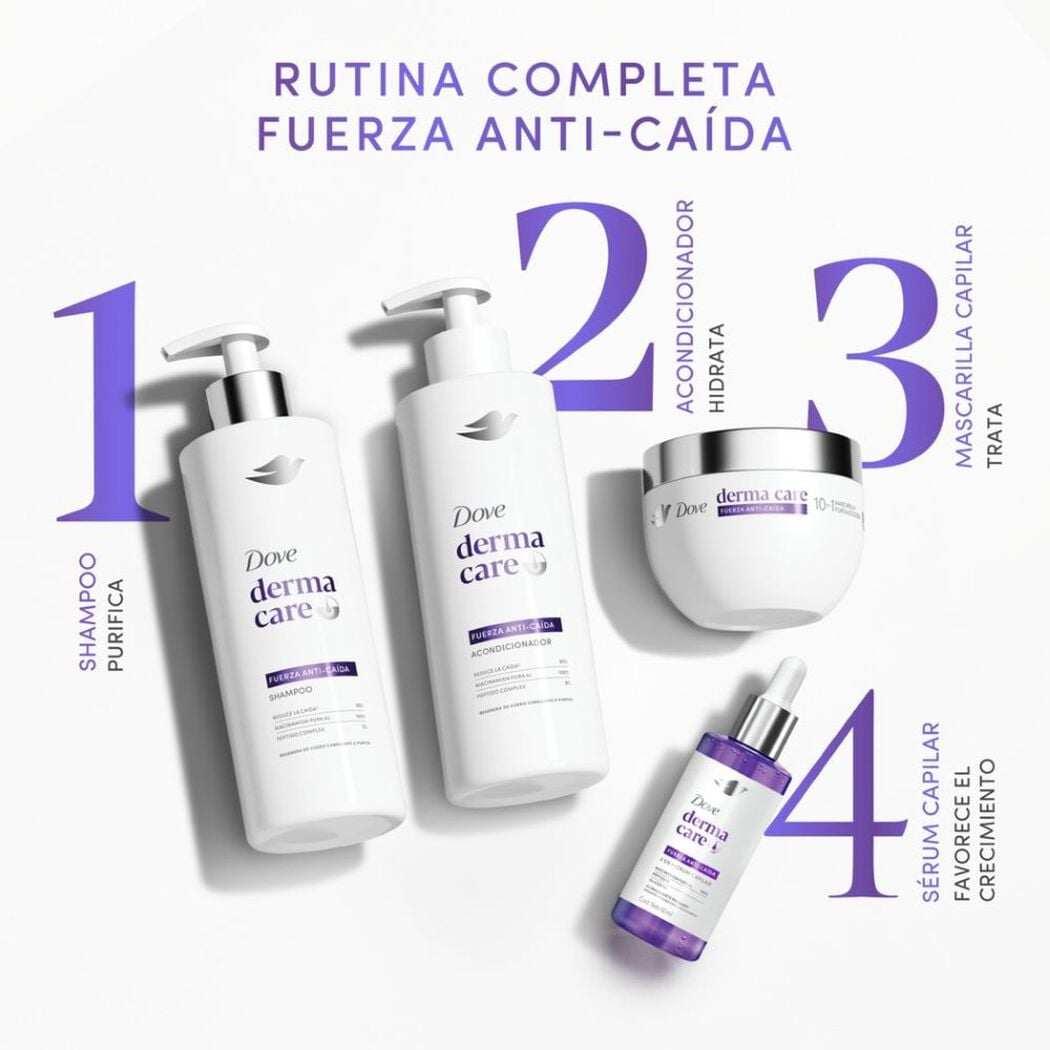 Dove Acondicionador Derma Care Fuerza Anti Ca&iacute;da 400 ml, , large image number 4