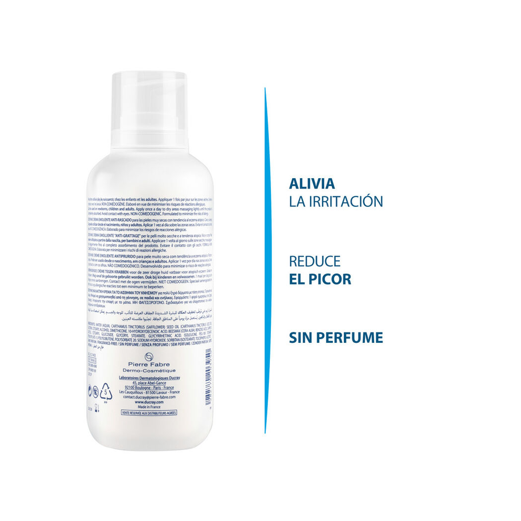 Ducray Dexyane Crema Emoliente Anti-Rascado Rostro Y Cuerpo 400Ml, , large image number 1