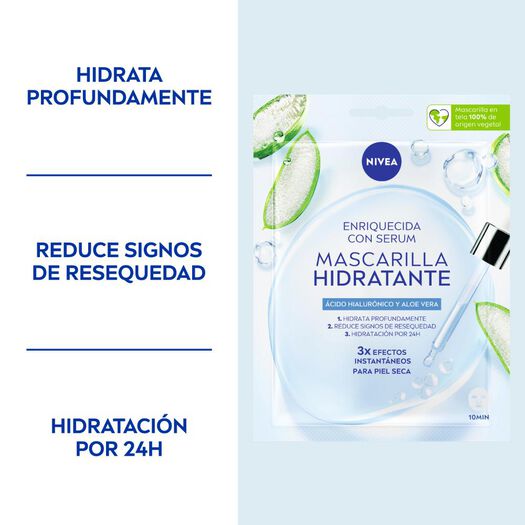 Mascarilla en Tela Nivea Urban Skin Shot Hidratante 10 Minutos, , large image number 2