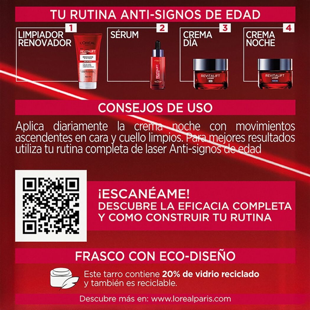 Revitalift L&aacute;ser Crema de Noche 50mL, , large image number 3