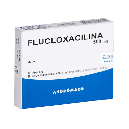Flucloxacilina 500 mg x 12 Cápsulas ANDROMACO S.A., , large image number 0
