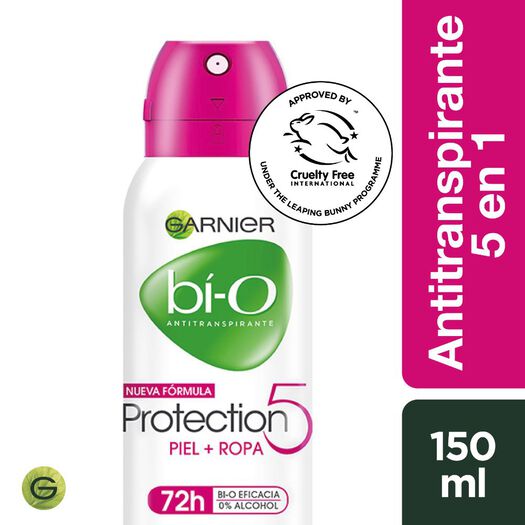 Bi-O Desodorante Spray Proteccion 5 Femenino x 150 mL, , large image number 1