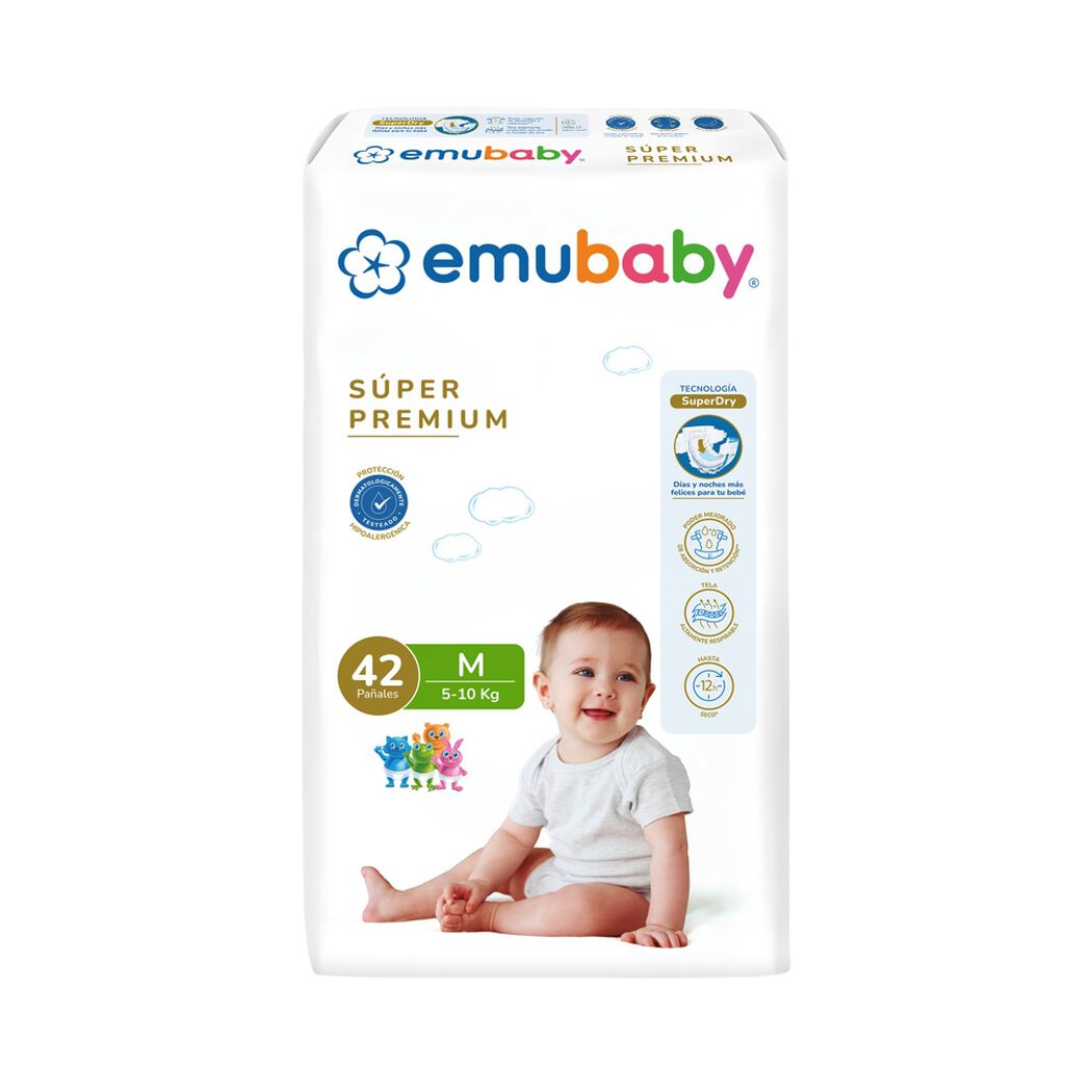 Pañales Emubaby Premium M 42 un, , large image number 1