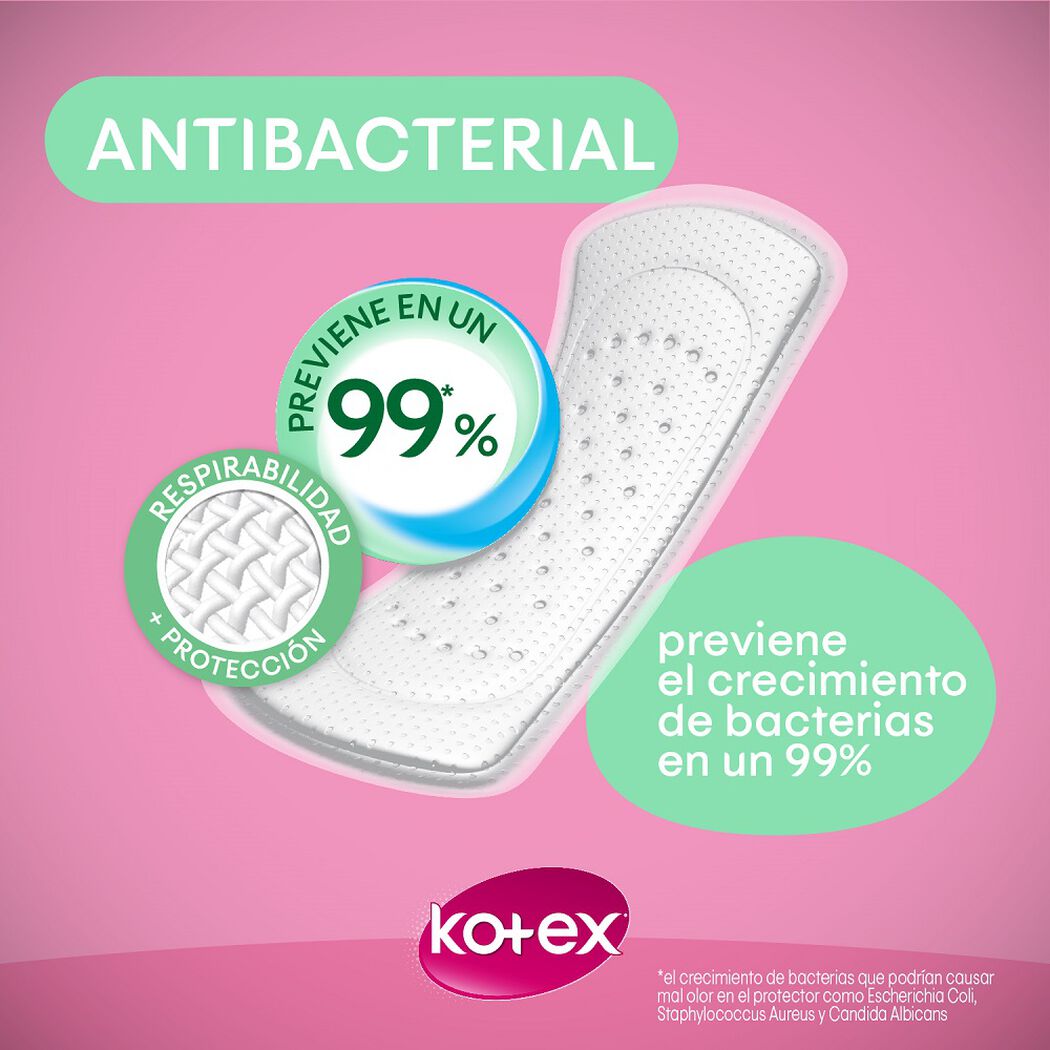 Protector Diario Kotex Antibacterial Normal 40 un, , large image number 1