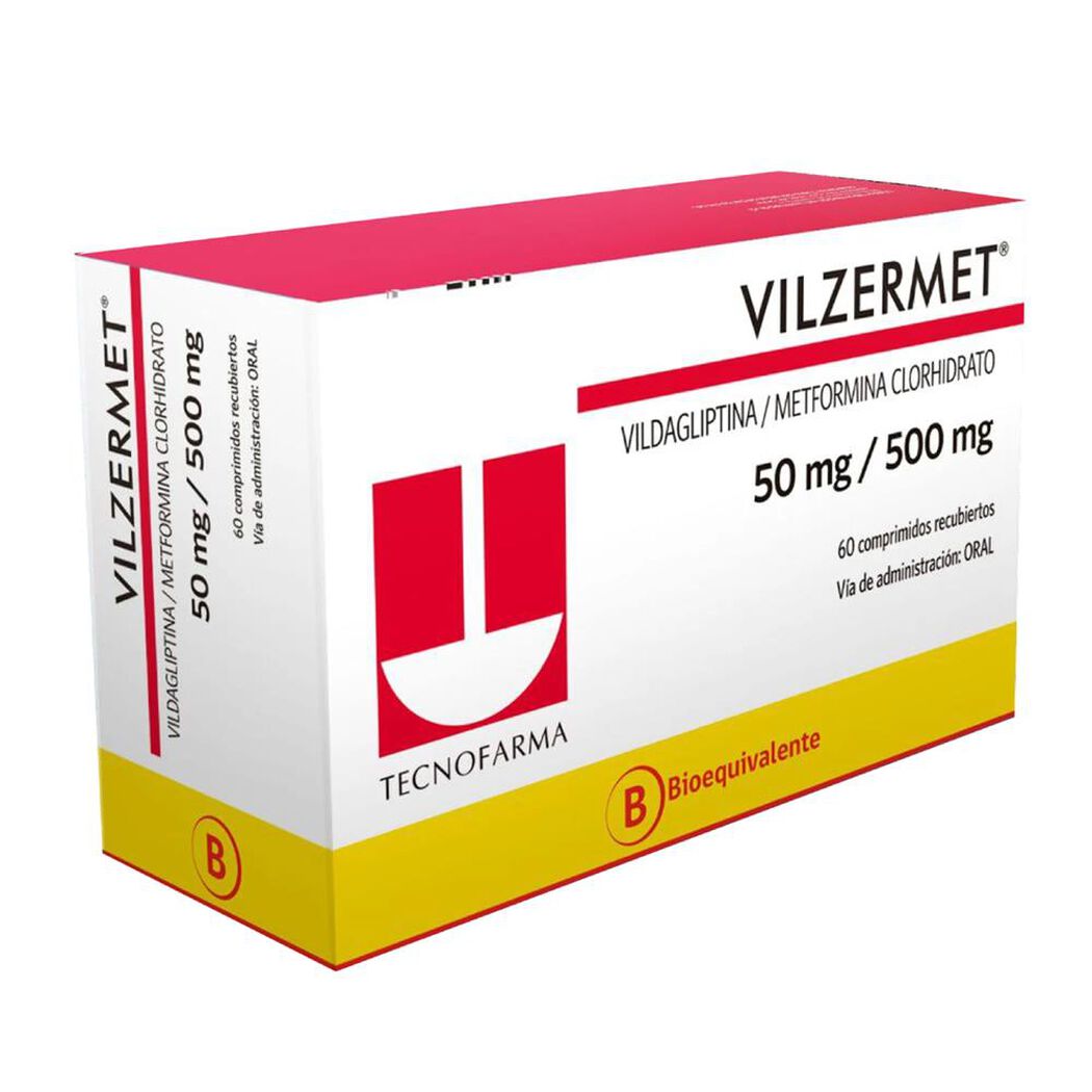 Vilzermet 50 mg/500 mg x 60 Comprimidos, , large image number 0