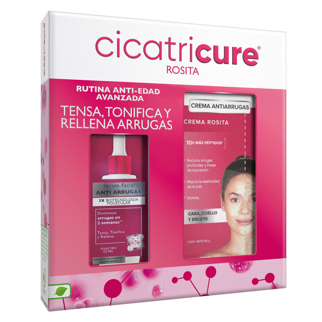 Pack Cicatricure Rosita Sérum Antiarrugas 30mL + Crema Antiedad 30Gr, , large image number 1