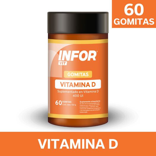 Infor Pro Vitamina D 60 Gomitas, , large image number 0