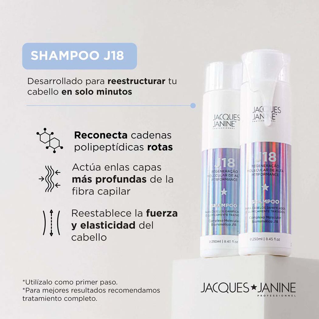 Shampoo Jacques Janine J18 Reparación Molecular 250ml, , large image number 2