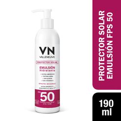 Protector Solar Villeneuve Emulsión Hidratante FPS 50 190 mL