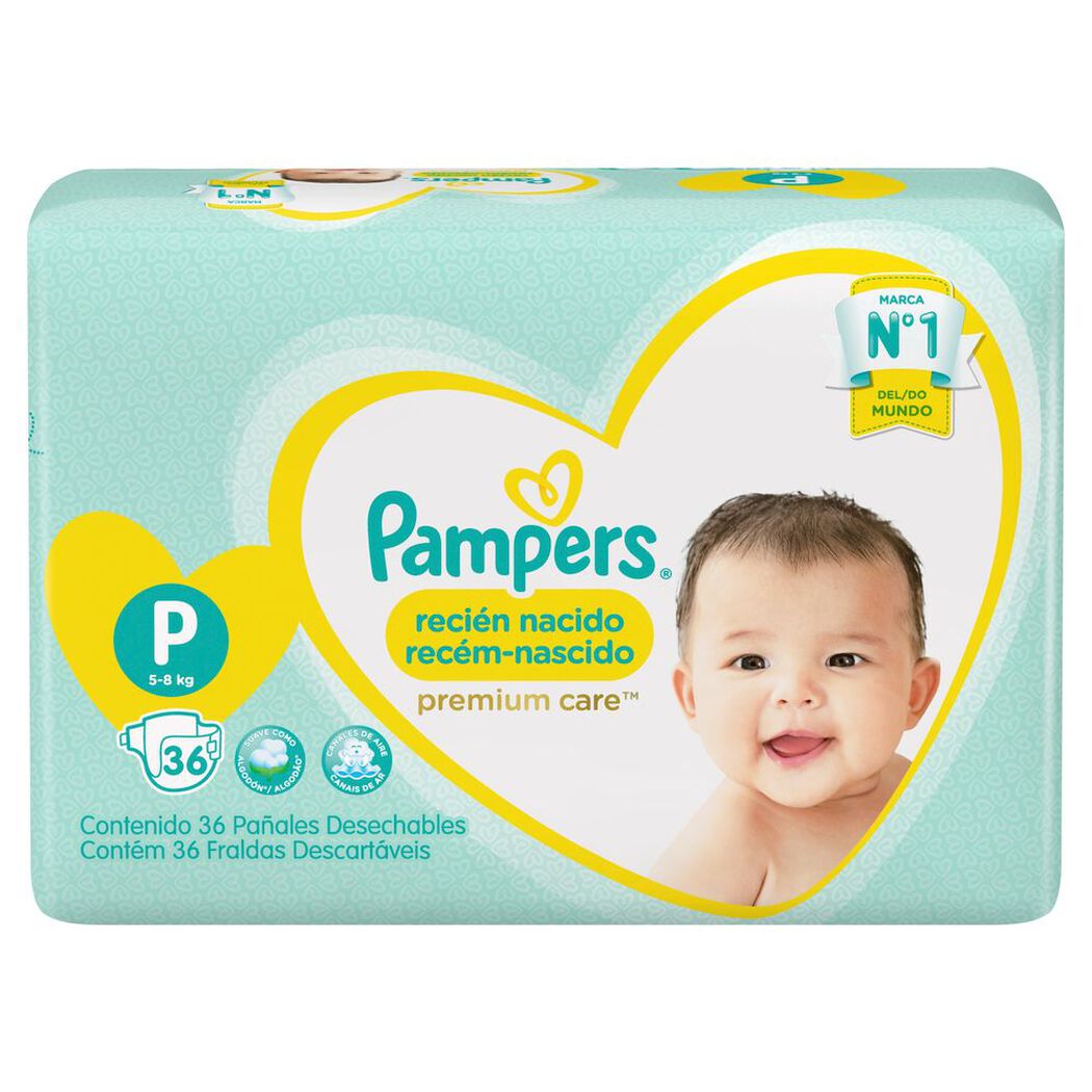 Pañales Pampers Premium Care Recien Nacido P 36 un, , large image number 4