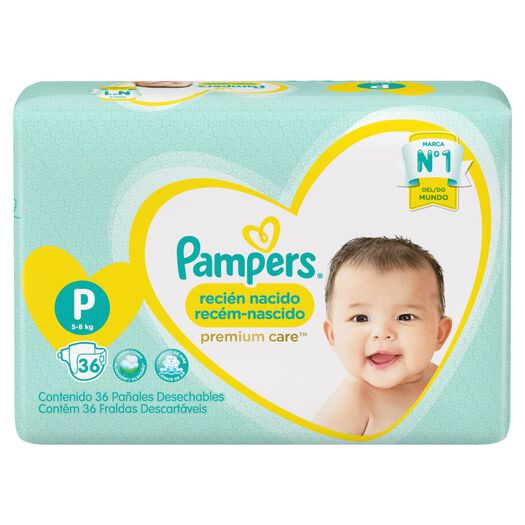 Pañales Pampers Premium Care Recien Nacido P 36 un, , large image number 4