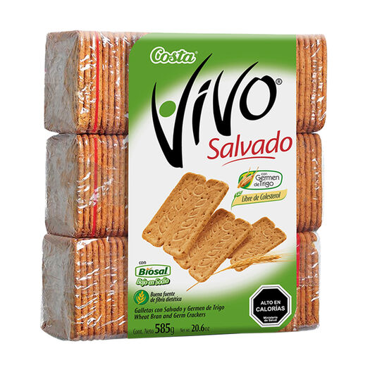 Vivo Tripack Galleta Salvado x 585 g, , large image number 0