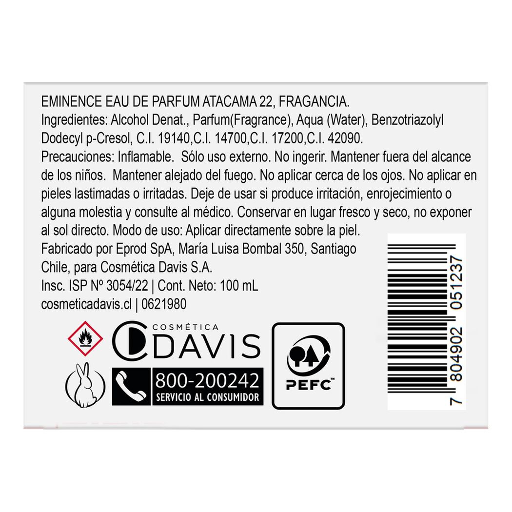 Perfume Latitud Atacama EDP 100 ml Eminence, , large image number 3