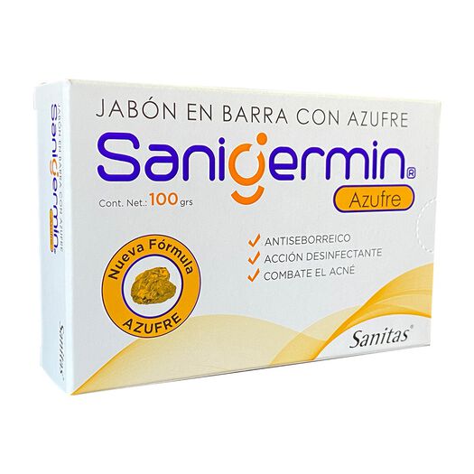 Sanigermin Azufre Jabon Pan 100 G., , large image number 0