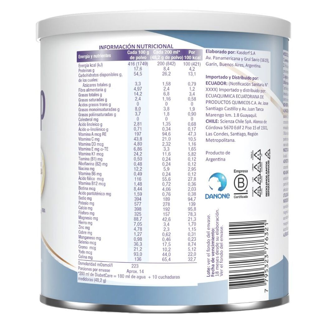 Fortsip Diabetcare Sabor Vainilla 700 gr, , large image number 2