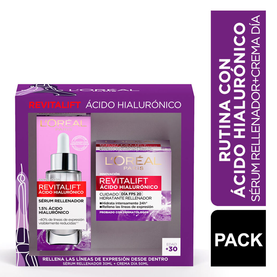 Pack Ácido Hialurónico Crema Día + Sérum, , large image number 1